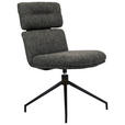 STUHL  in Eisen Webstoff Metall, Textil  - Dunkelgrau/Schwarz, Design, Textil/Metall (50/92/64,5cm) - Dieter Knoll
