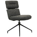 STUHL  in Eisen Webstoff Metall, Textil  - Dunkelgrau/Schwarz, Design, Textil/Metall (50/92/64,5cm) - Dieter Knoll
