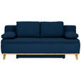 SCHLAFSOFA  in Webstoff Dunkelblau  - Naturfarben/Dunkelblau, KONVENTIONELL, Holz/Textil (203/95/96cm) - Venda