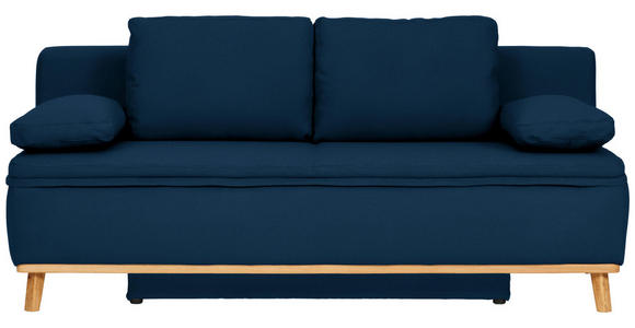 SCHLAFSOFA  in Webstoff Dunkelblau  - Naturfarben/Dunkelblau, KONVENTIONELL, Holz/Textil (203/95/96cm) - Venda