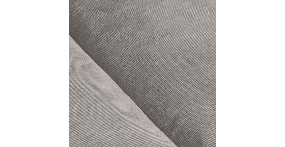 BIGSOFA Feincord Greige - Greige/Schwarz, Design, Kunststoff/Textil (260/90/140cm) - Carryhome