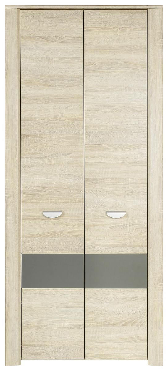 DREHTÜRENSCHRANK in Anthrazit, Sonoma Eiche  - Eichefarben/Anthrazit, Design, Holzwerkstoff (94/194/58cm) - Carryhome
