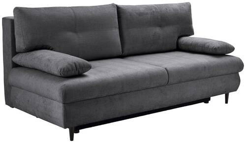 SCHLAFSOFA in Chenille Graphitfarben  - Schwarz/Graphitfarben, Konventionell, Holz/Textil (212/97/105cm) - MID.YOU