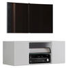 LOWBOARD  in 95/40/36 cm  - Weiss/Alufarben, Modern, Glas/Holzwerkstoff (95/40/36cm) - MID.YOU