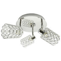 DECKENLEUCHTE York 44/17 cm   - Chromfarben/Transparent, KONVENTIONELL, Glas/Metall (44/17cm)