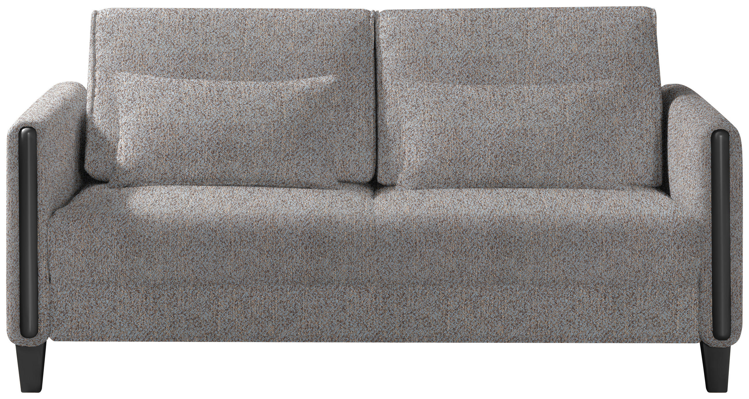 SCHLAFSOFA Webstoff Blau, Braun, Schwarz Fussart wählbar, Stoffauswahl, Rücken echt, Armteil links, Armteil rechts  - Blau/Schwarz, Design, Holz/Textil (174/88/104cm) - Niels Andersson
