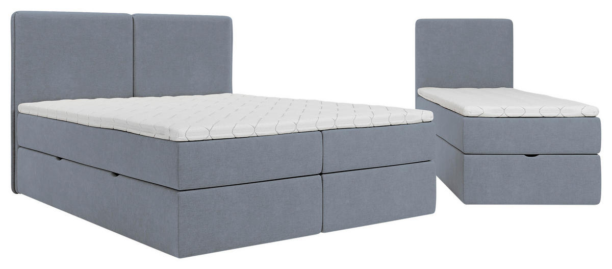 FAMILIENBETT - Blau/Schwarz, MODERN, Holz/Kunststoff (240/200cm) - MID.YOU