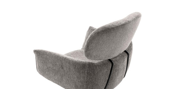 ARMLEHNSTUHL in Stahl Struktur - Schwarz/Grau, Design, Textil/Metall (60/90/65cm) - Novel
