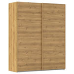 SCHWEBETÜRENSCHRANK  in Eichefarben  - Eichefarben, Design, Holzwerkstoff/Kunststoff (181/223/68cm) - Novel