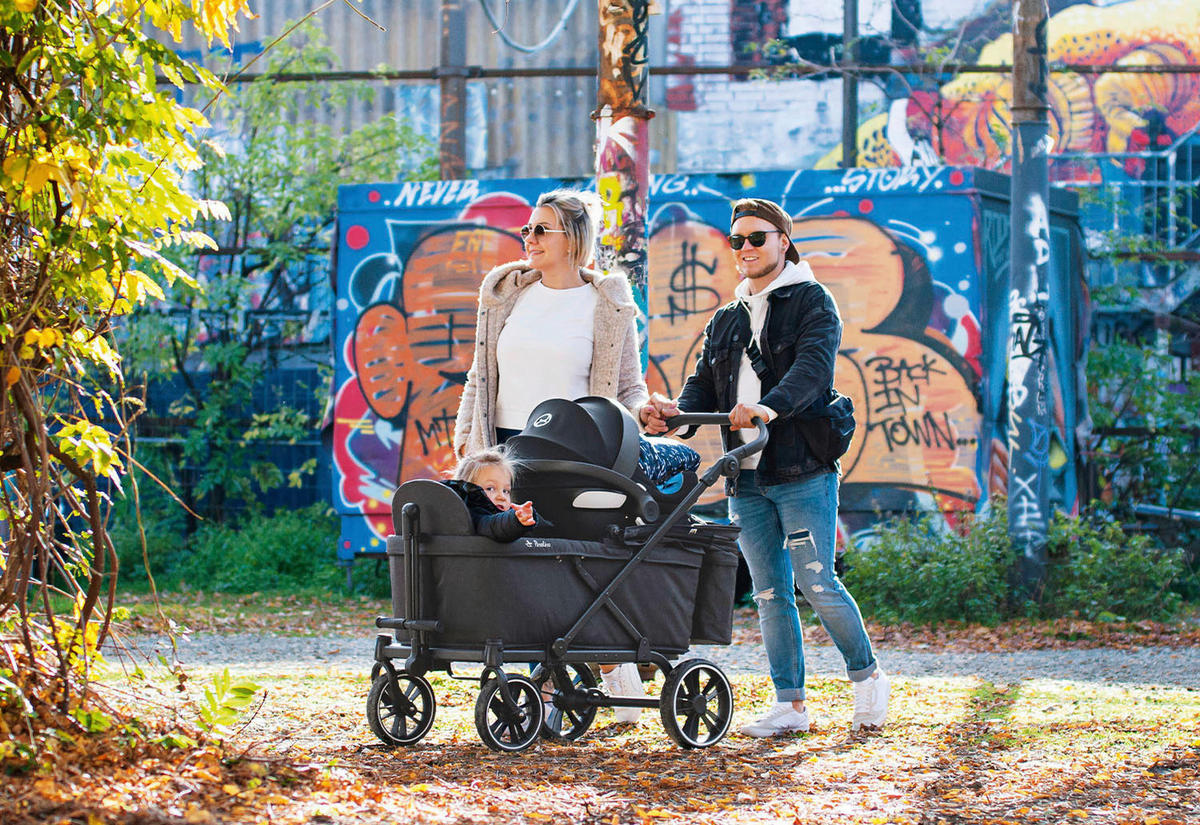 BOLLERWAGEN  CRUISER PI500   - Hellgrau, Basics, Textil/Metall (118/64/64cm) - Pinolino