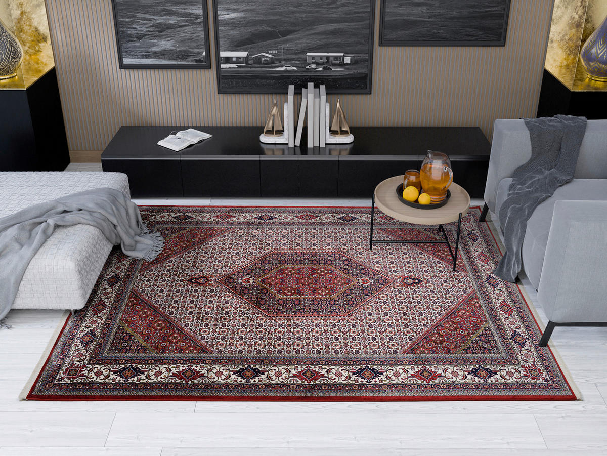 WEBTEPPICH 160/230 cm Mithras Bidjar Creme, Rot  - Rot/Creme, LIFESTYLE, Textil (160/230cm) - Novel