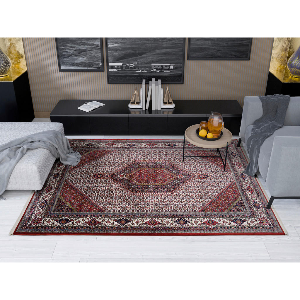 Thumbnail - Novel Webteppich Mithras Bidjar, Creme, Rot, Textil, orientalisch, rechteckig, 140x200 cm, Oeko-Tex® Standard 100, für F...