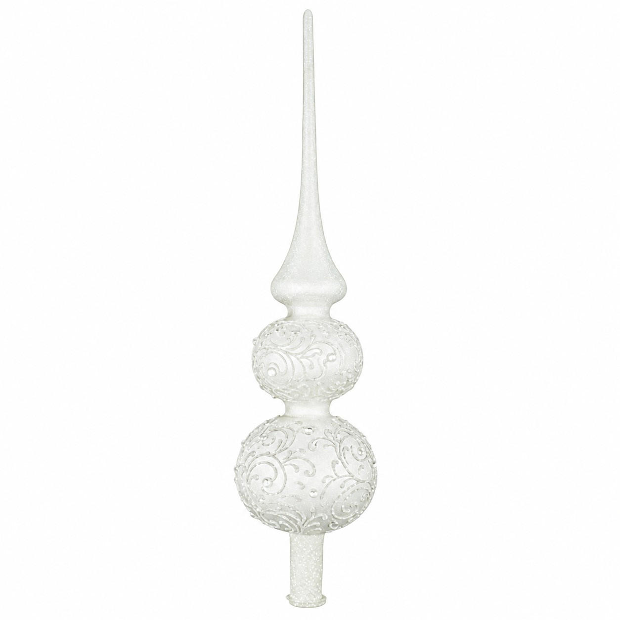 CHRISTBAUMSPITZE  - Weiß, LIFESTYLE, Glas (33cm) - X-Mas
