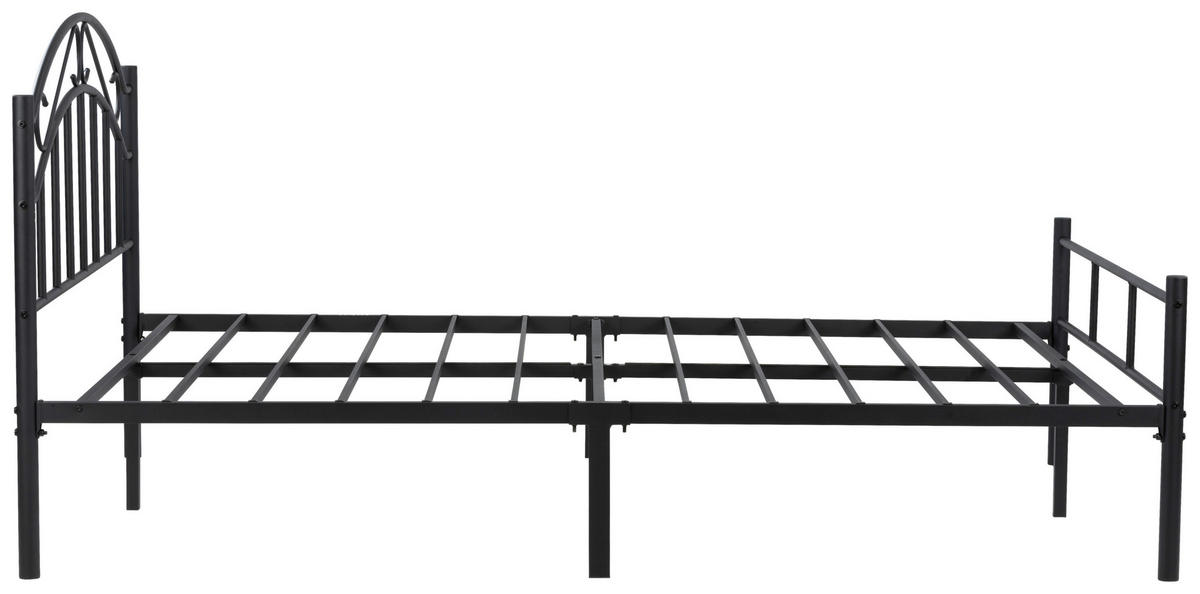 METALLBETT 140/200 cm  in Schwarz  - Schwarz, Basics, Metall (140/200cm) - Boxxx