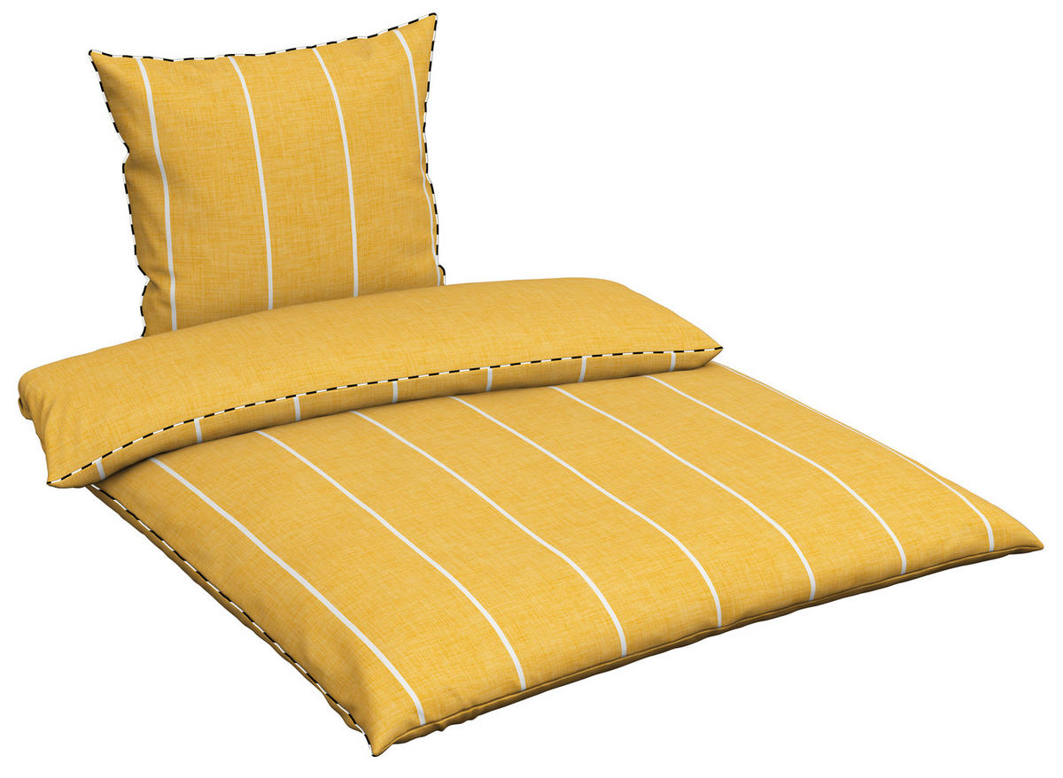 WENDEBETTWÄSCHE Renforcé 135/200 cm  - Gelb, KONVENTIONELL, Textil (135/200cm) - Novel