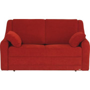 SCHLAFSOFA in Textil Rot - Rot/Schwarz, KONVENTIONELL, Kunststoff/Textil (158/88/91cm) - Sedda