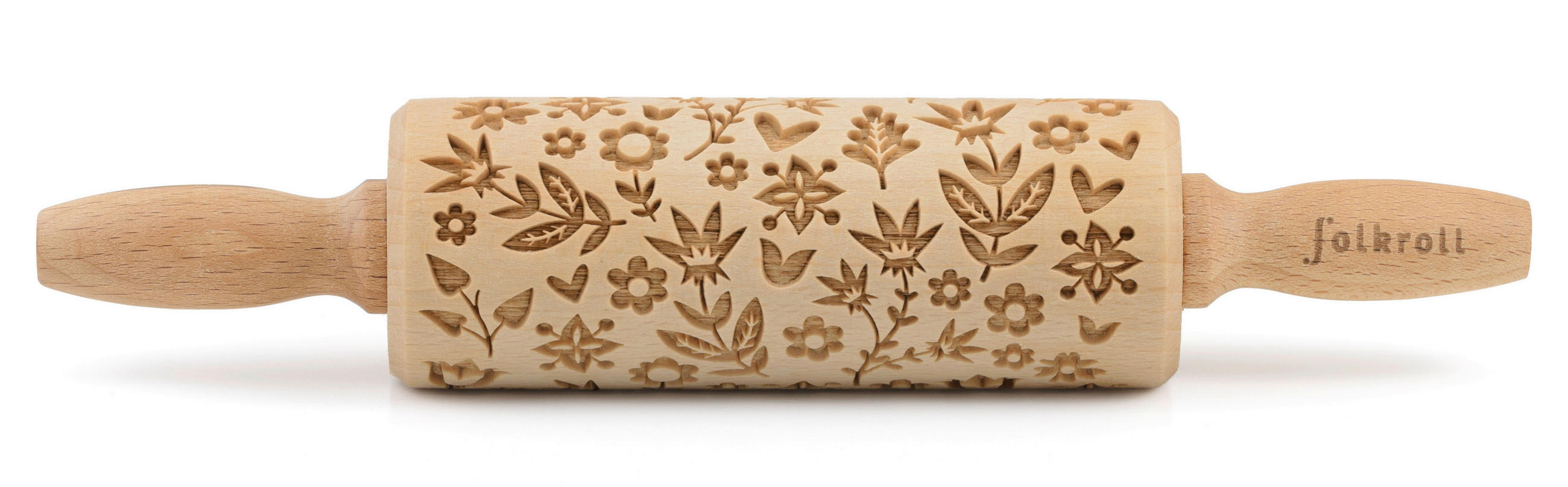 MOTIV-TEIGROLLE - Naturfarben, Basics, Holz (23/4,5/4,5cm) - Folkroll