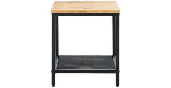 BEISTELLTISCH 40/40/45 cm Eiche furniert Schwarz, Eichefarben rechteckig - Eichefarben/Schwarz, LIFESTYLE, Holz/Holzwerkstoff (40/40/45cm) - Xora