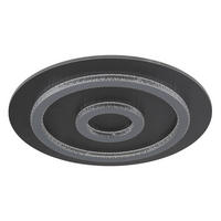 STROPNÍ LED SVÍTIDLO, 45/5,5 cm  - černá/čiré, Design, kov/plast (45/5,5cm) - Globo