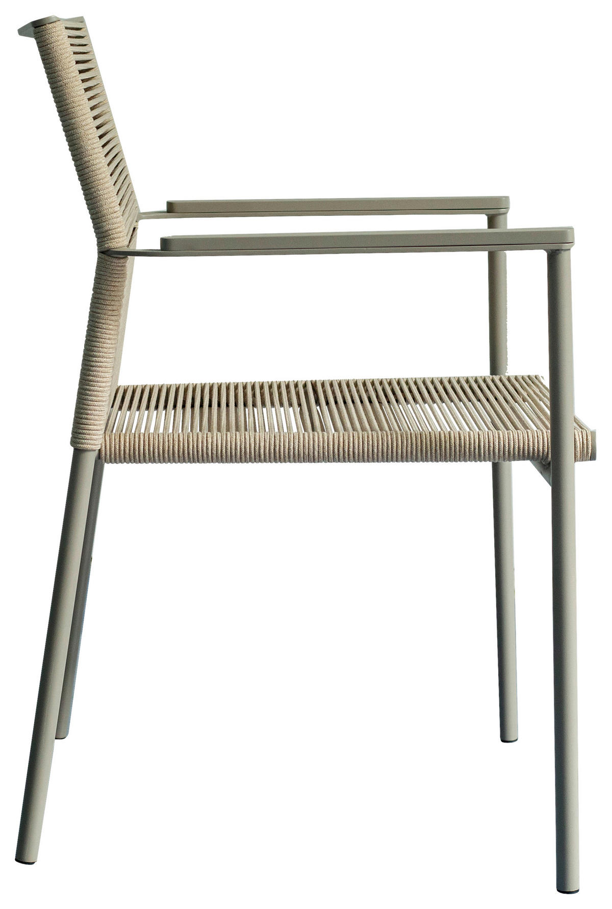 STAPELSESSEL Aluminium Beige  - Beige, MODERN, Textil/Metall (55,5/82,5/59cm) - Amatio