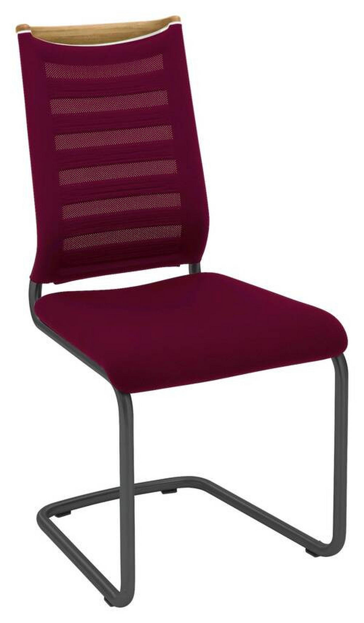 SCHWINGSTUHL  in  - Eichefarben/Bordeaux, Design, Holz/Textil (47/99/59cm) - Venjakob