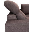 ECKSOFA Dunkelbraun Chenille  - Dunkelbraun/Schwarz, KONVENTIONELL, Textil/Metall (240/185cm) - Carryhome