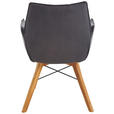ARMLEHNSTUHL  in Flachgewebe  - Eichefarben/Schwarz, Design, Holz/Textil (61/87/63cm) - Waldwelt