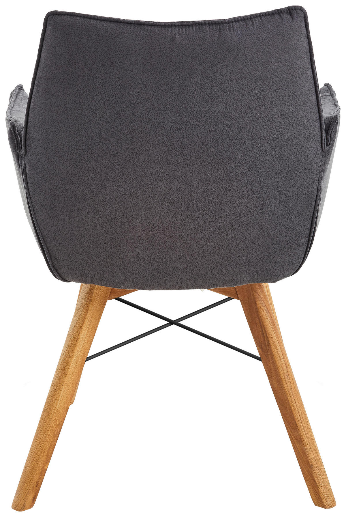 ARMLEHNSTUHL  in Flachgewebe  - Eichefarben/Schwarz, Design, Holz/Textil (61/87/63cm) - Waldwelt
