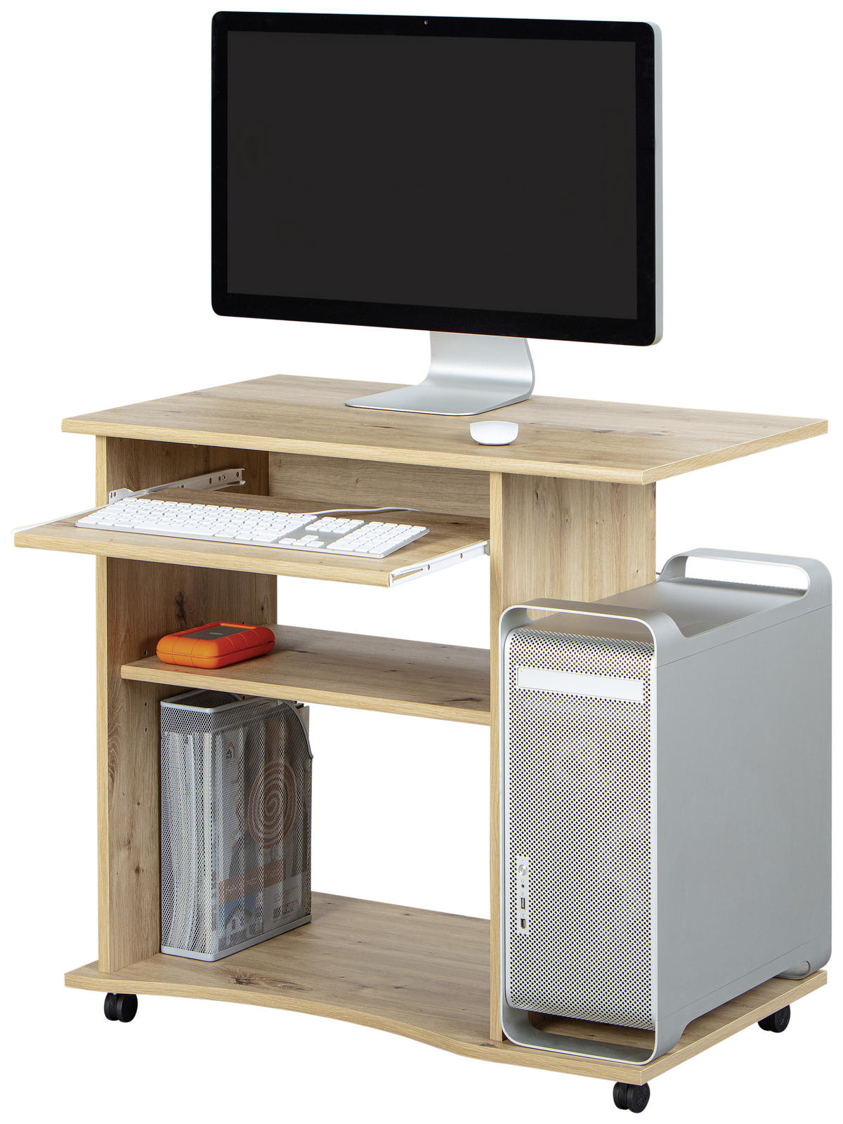 PC STŮL, barvy dubu, 80/50/75 cm - barvy dubu, Konvenční, kompozitní dřevo/plast (80/50/75cm) - MID.YOU