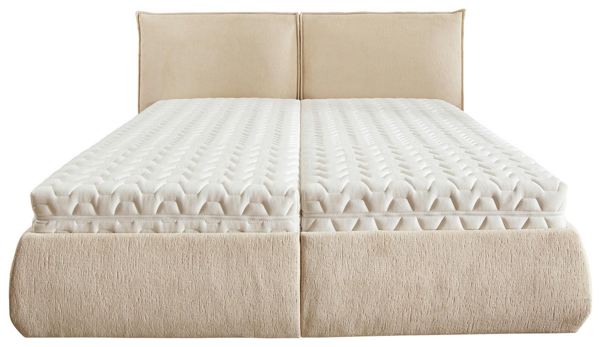 POLSTERBETT 180/200 cm, {[inkl. ],item.attr('349-543'),[, ]} - Sandfarben/Schwarz, Design, Holz/Kunststoff (180/200cm) - Voleo