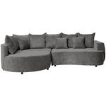 ECKSOFA  in Chenille Grau  194/307 cm  - Schwarz/Grau, Design, Kunststoff/Textil (194/307cm) - Carryhome