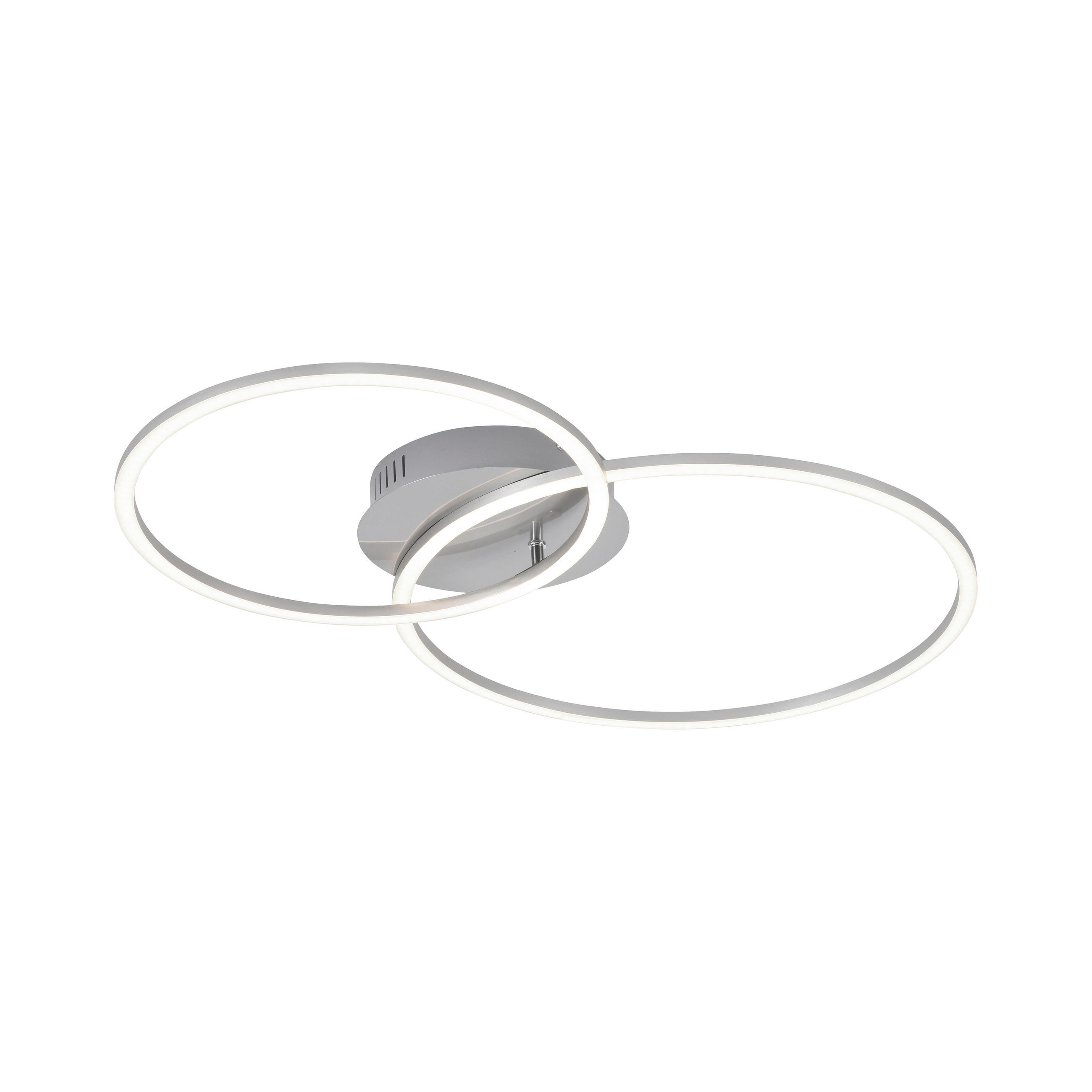 LED-DECKENLEUCHTE 70/44/6,8 cm   - Nickelfarben, Design, Kunststoff/Metall (70/44/6,8cm)