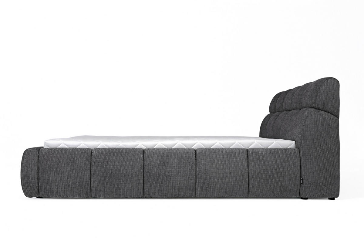 POLSTERBETT inkl. Bettkasten 180/200 cm  in Anthrazit  - Anthrazit/Schwarz, Design, Holz/Kunststoff (180/200cm) - Esposa