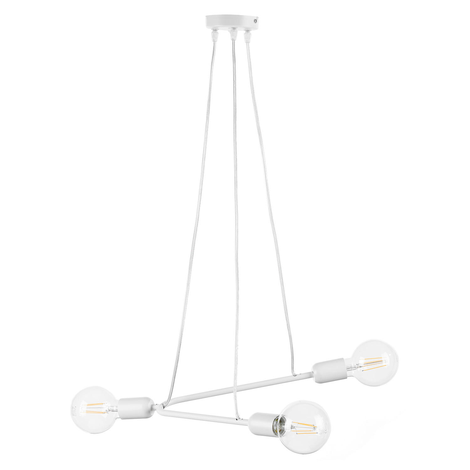 PENDELLEUCHTE 65/10/75 cm   - Weiß, Design, Metall (65/10/75cm)