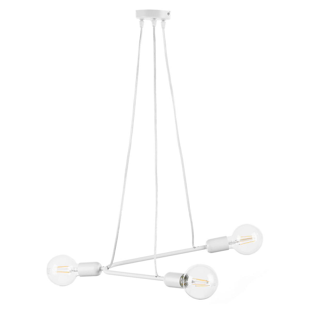 PENDELLEUCHTE 65/10/75 cm   - Weiß, Design, Metall (65/10/75cm)