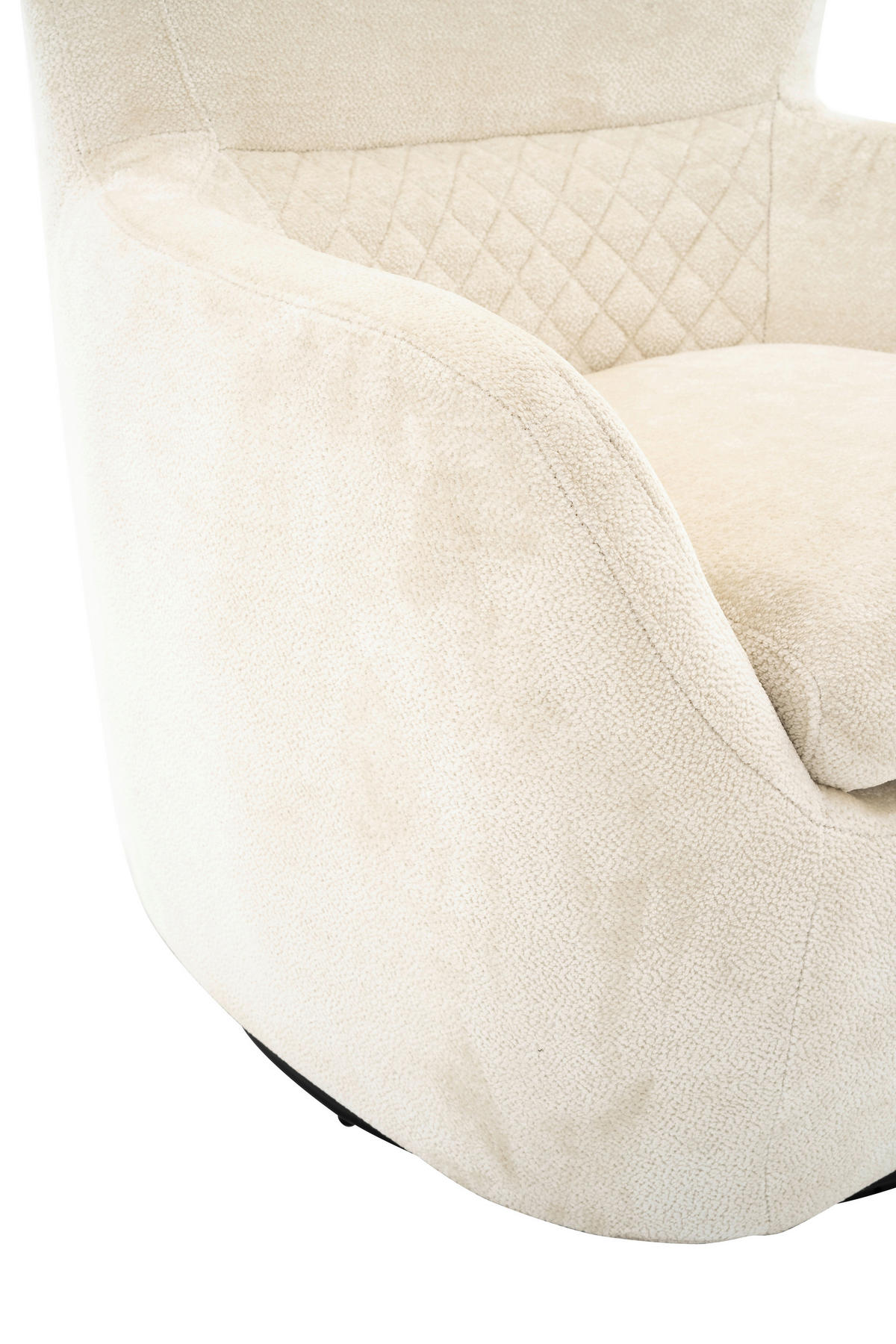 SESSEL in Chenille Schwarz, Weiß  - Schwarz/Weiß, Design, Textil/Metall (81/100/86cm) - Carryhome