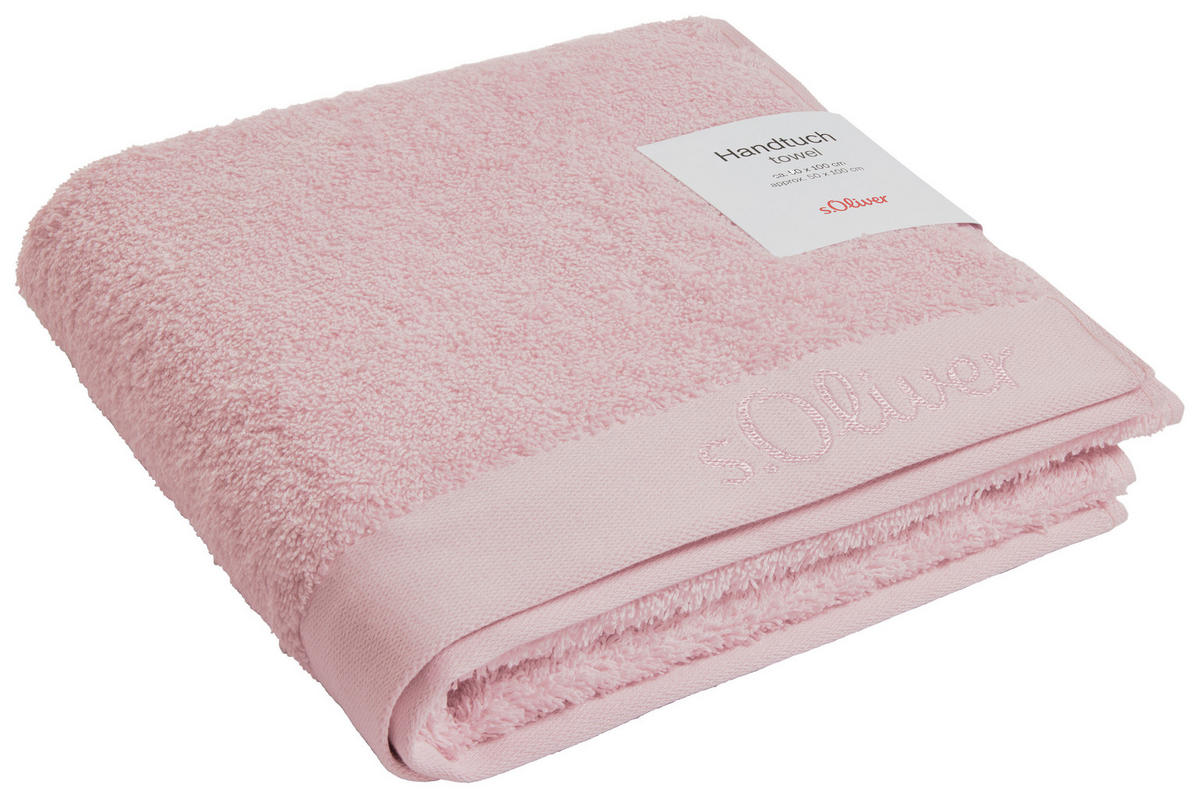 RUČNÍK, 50/100 cm, světle růžová - světle růžová, Basics, textil (50/100cm) - S. Oliver
