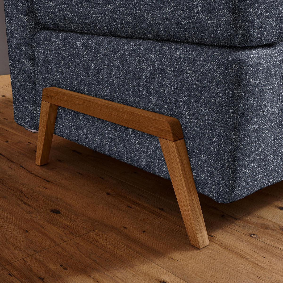 SCHLAFSOFA in Holz, Textil Dunkelblau  - Naturfarben/Dunkelblau, Design, Holz/Textil (211/88/102cm) - Niels Andersson