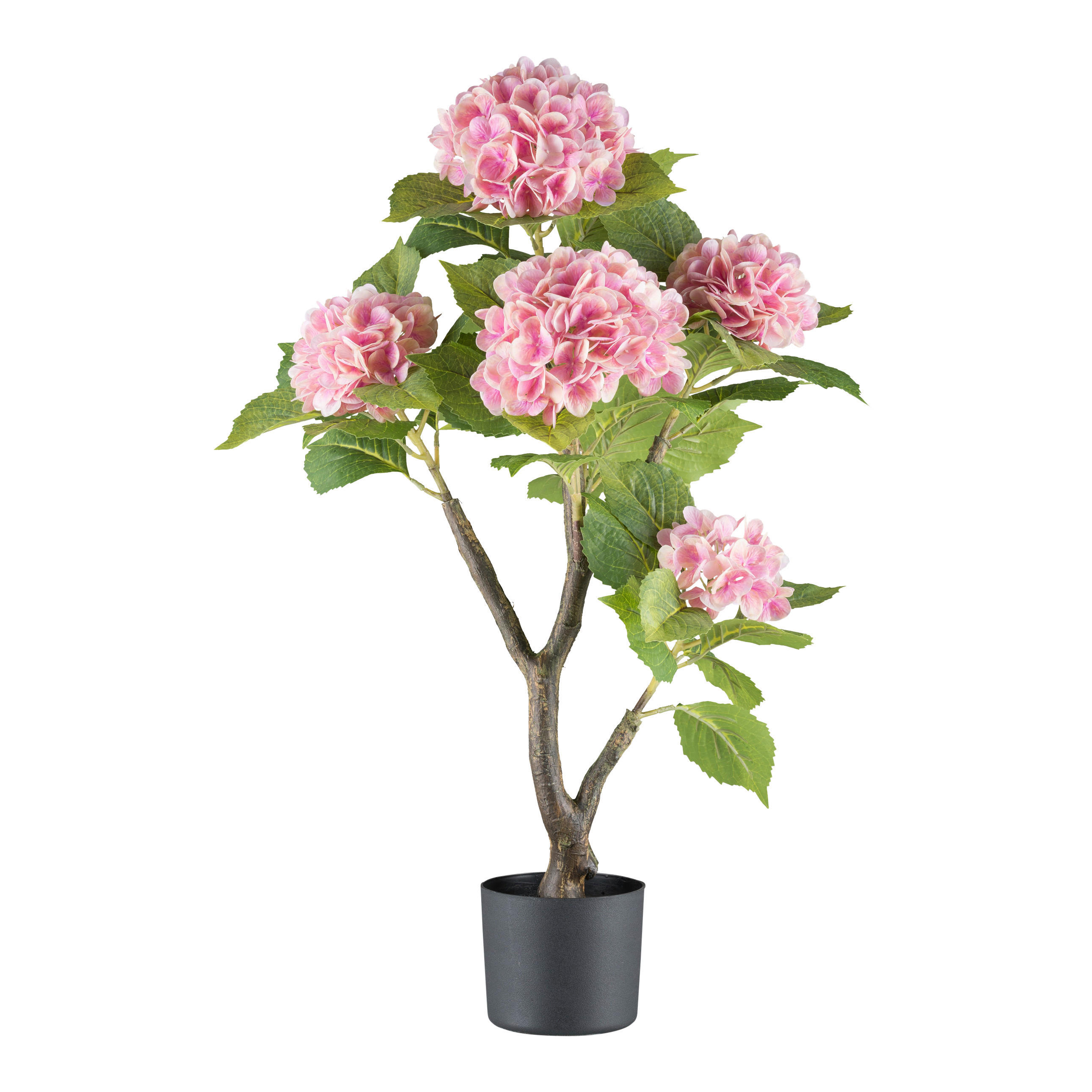 KUNSTPFLANZE Hortensie 85 cm  - Schwarz/Rosa, Design, Kunststoff (85cm) - P & B