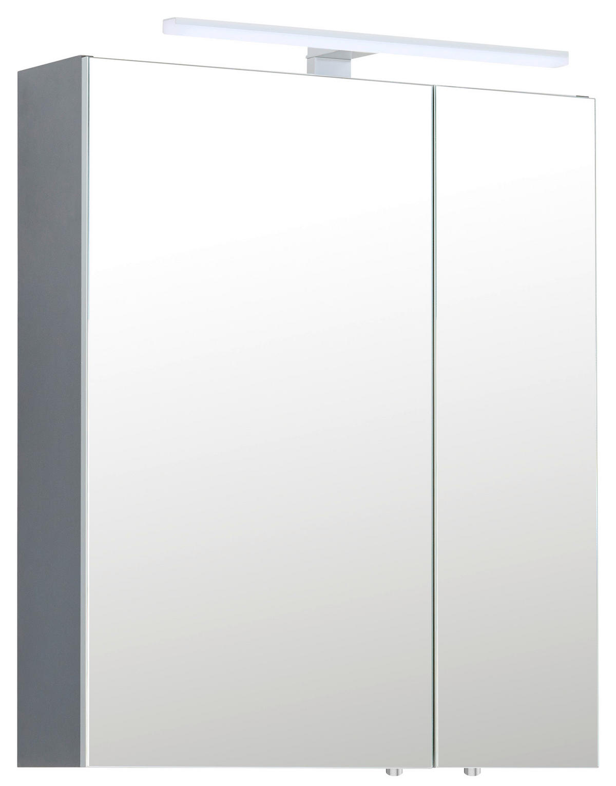 SPIEGELSCHRANK 60/74,4/16 cm  - Chromfarben/Anthrazit, Basics, Glas/Holzwerkstoff (60/74,4/16cm) - home24