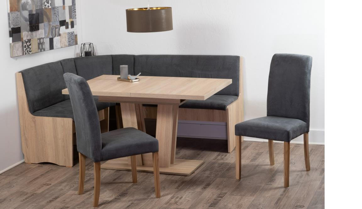 ESSTISCH Sonoma Eiche rechteckig  ausziehbar  - Sonoma Eiche, KONVENTIONELL, Holzwerkstoff (120/80/76cm) - MID.YOU