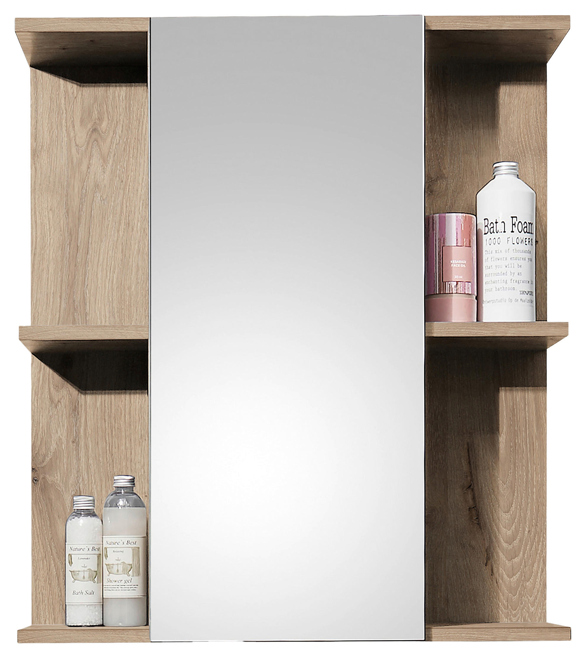 SPIEGELSCHRANK 60/71/20 cm  - Eichefarben, Basics, Glas/Holzwerkstoff (60/71/20cm) - MID.YOU