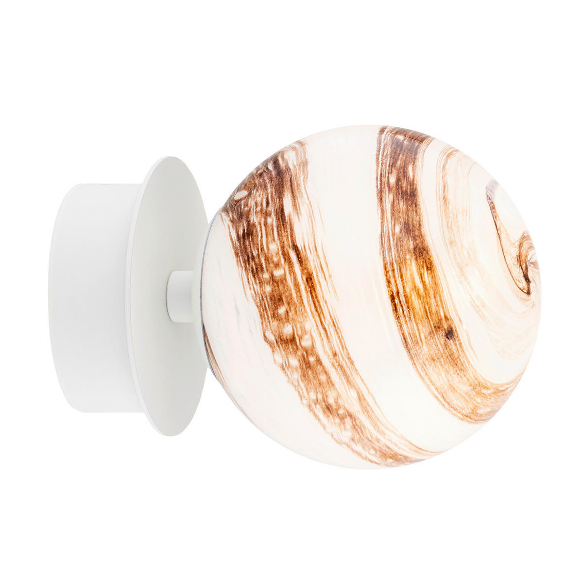 WANDLEUCHTE 16/12/12 cm   - Alabasterfarben/Weiß, KONVENTIONELL, Glas/Metall (16/12/12cm)