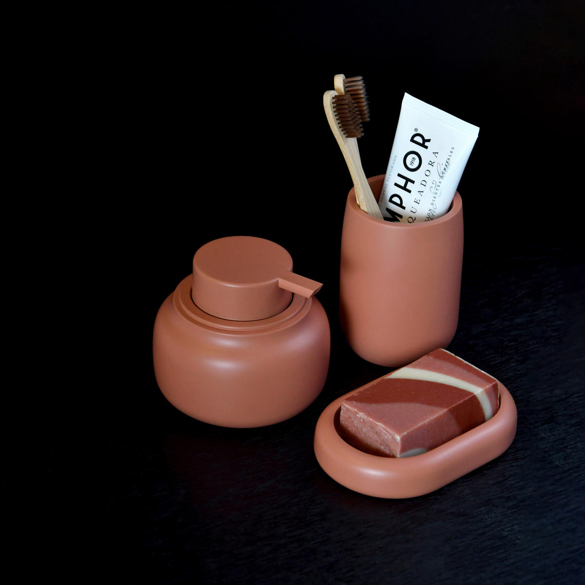 SEIFENSCHALE Kunststoff  - Terracotta, Basics, Kunststoff (8.3/2.2/12,7cm) - Spirella