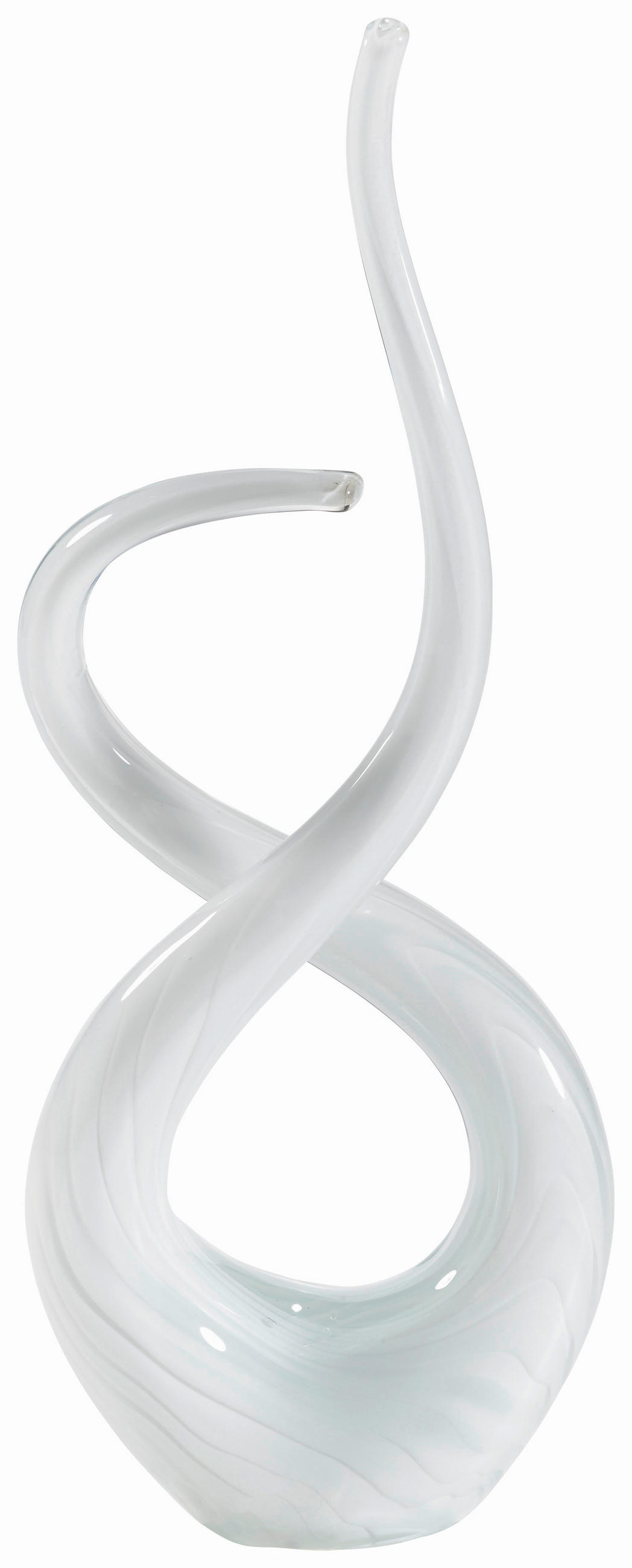SKULPTUR - Weiß, Basics, Glas (15/45/8cm) - Ambia Home