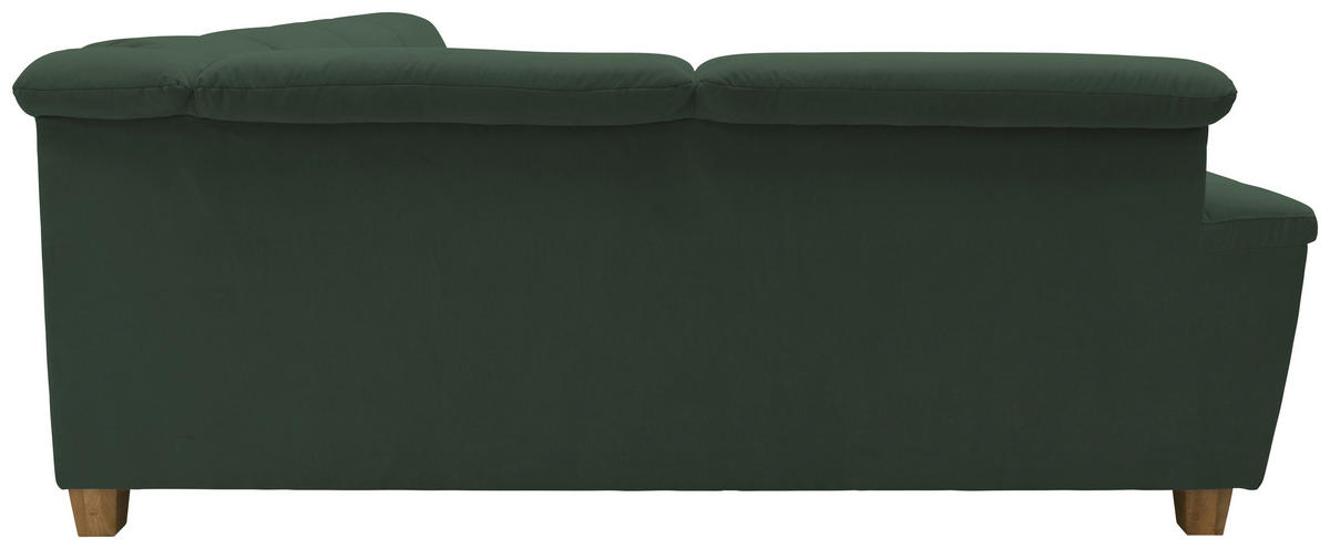 WOHNLANDSCHAFT Grün Mikrofaser  - Eichefarben/Grün, KONVENTIONELL, Holz/Textil (214/352/170cm) - MID.YOU