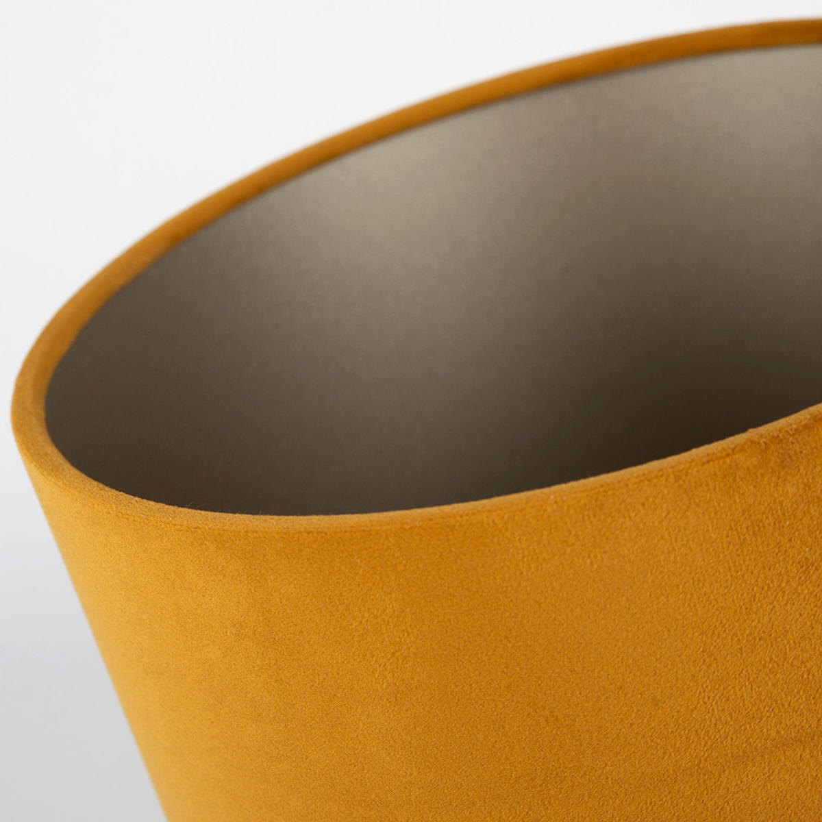 LEUCHTENSCHIRM Velour  25 cm  - Bernsteinfarben, Basics, Textil/Metall (25cm)