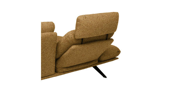 ECKSOFA  in Flachgewebe Currygelb  155/234 cm  - Currygelb/Schwarz, Design, Textil/Metall (155/234cm) - Dieter Knoll