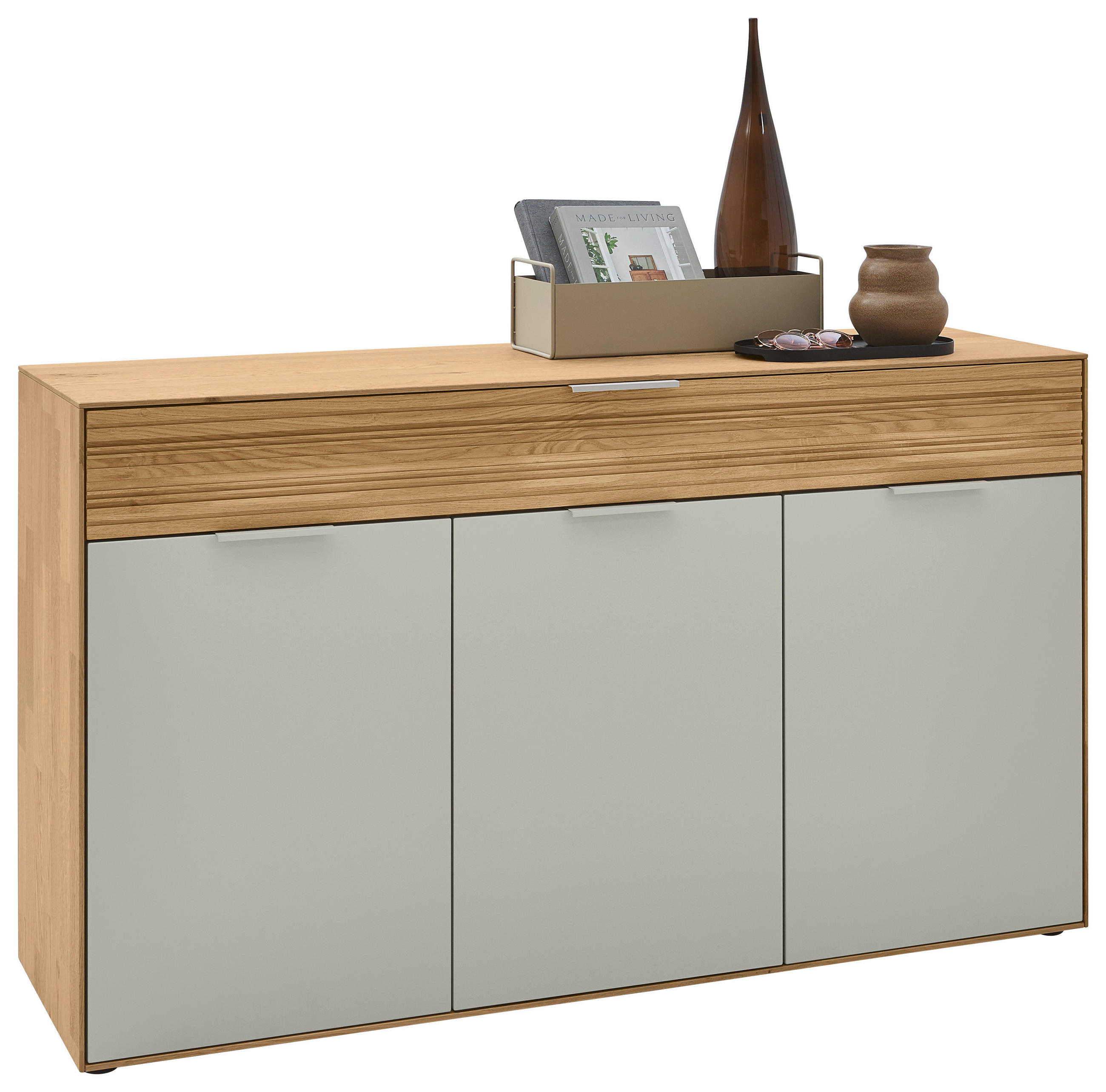 SIDEBOARD  152/88/45 cm 1 Schublade(n)  - Wildeiche/Perlmutt, Design, Holz/Holzwerkstoff (152/88/45cm) - Valnatura