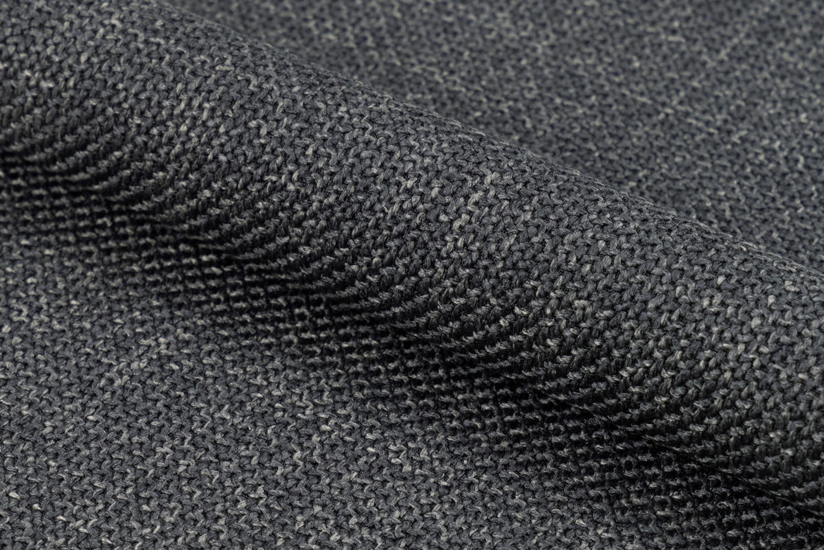 STUHL  in Struktur  - Dunkelgrau/Schwarz, Design, Textil/Metall (56/77/55cm) - MID.YOU